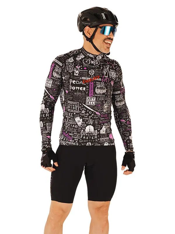 Bike Graffiti Lightweight Long Sleeve Summer Jersey - Cycology Clothing Europe