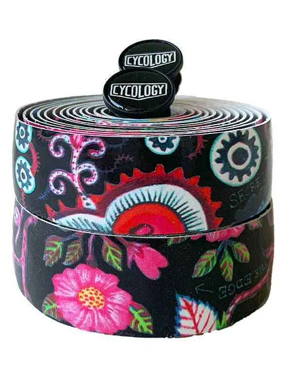 Secret Garden Black Handlebar Tape - Cycology Clothing Europe